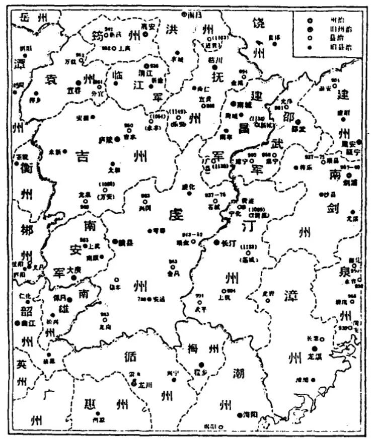 我们因而无法像上面比较唐末与宋初户口变化那样,来比较江西,福建与