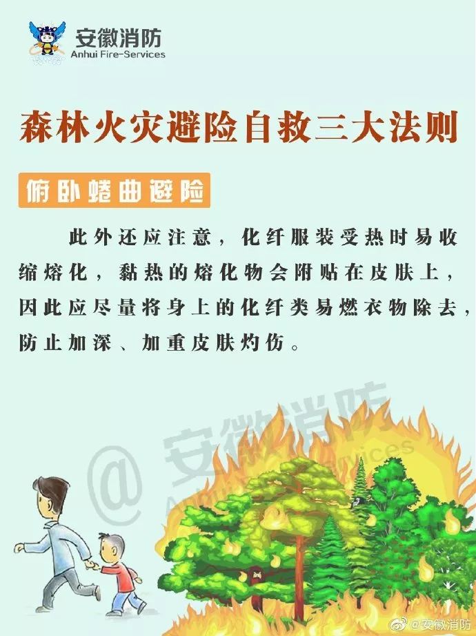 森林火灾避险自救三大法则