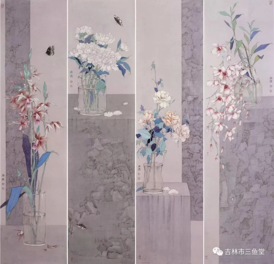 李海霞,李凤龙工作室—2019雨花满天全国中国画作品展作品赏析