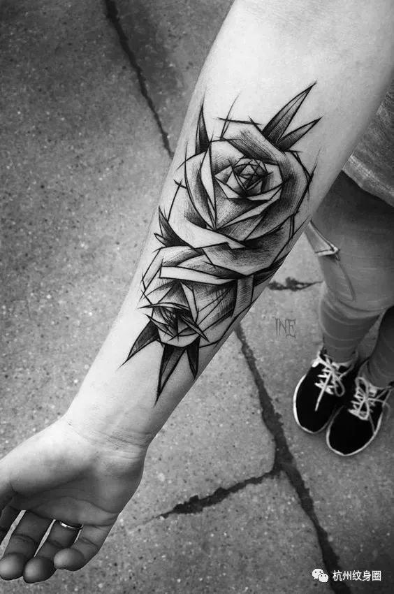 tattoo | 纹身素材:黑玫瑰