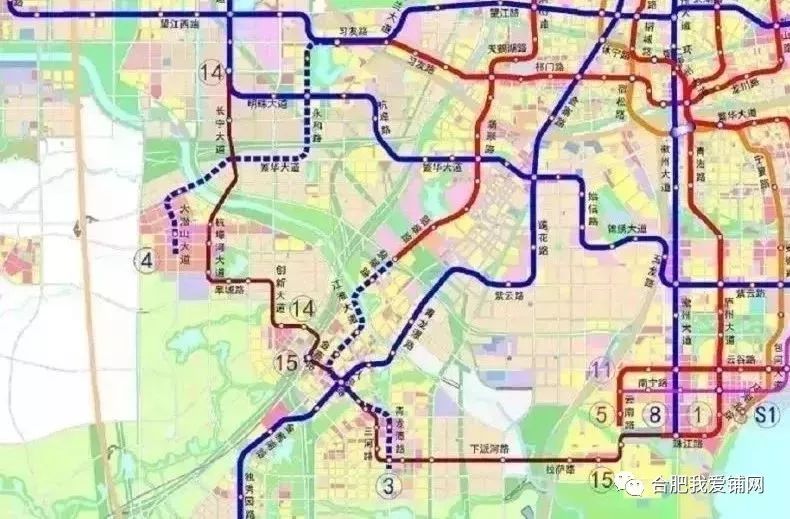 地铁方面,近期规划肥西境内有3号线南延线和4号线南延线经过;远期