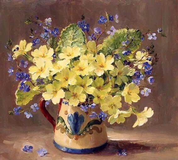 静物花卉油画作品欣赏 古典油画静物花卉 花卉创意 绝伦之美