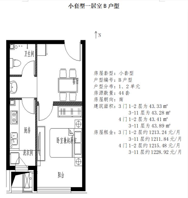 通州光机电公租房项目户型图燕保61梨园家园户型图燕保·马驹桥户型