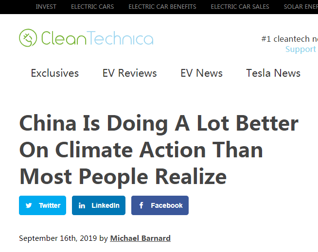 【中国那些事儿】美媒：应对气候变暖，中国的努力给其他国家以启发