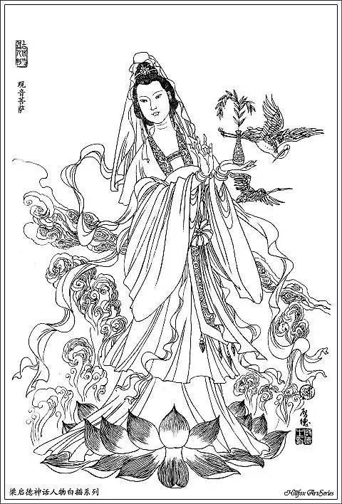 神话人物白描中国范儿就是这么帅