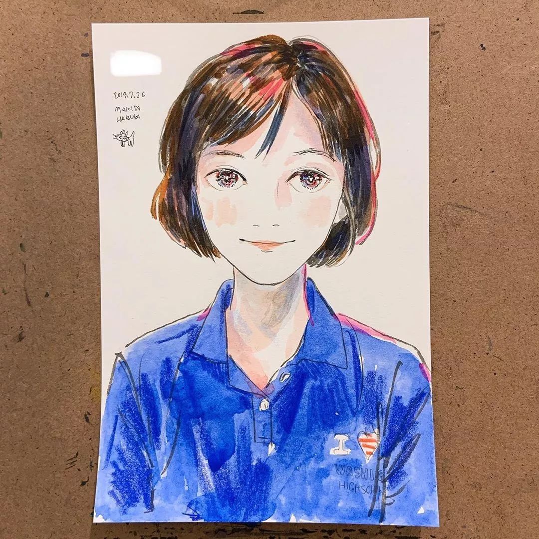 画的好美她的人像插画"巻田遥-makitaharuka"在微博也有她的账号哟ins