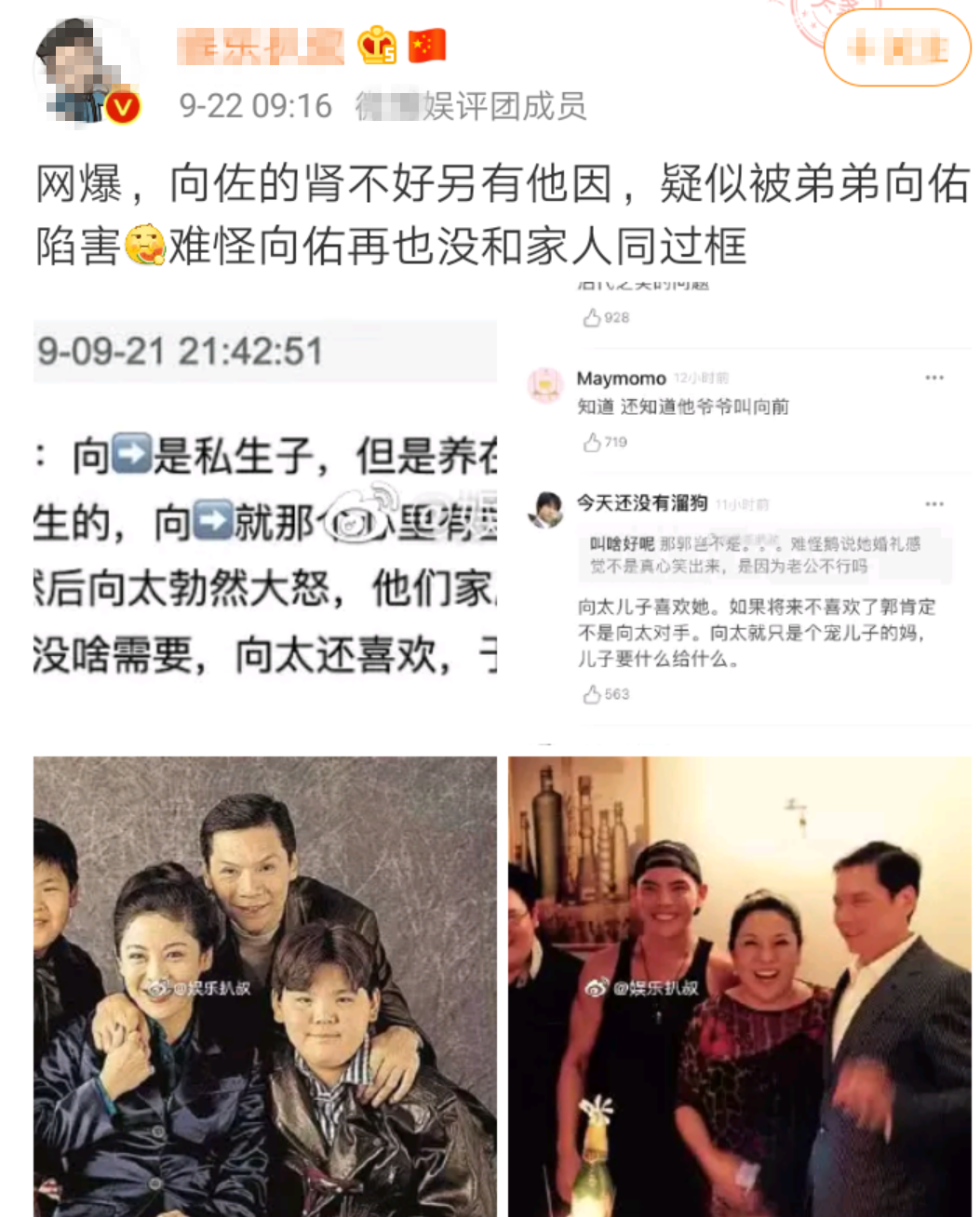 向佐肾不好与向佑有关婚礼未见现身引猜测向佐亲自下场破不和