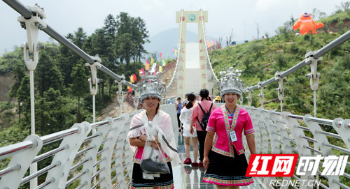 白马山龙瑶幽谷玻璃桥.