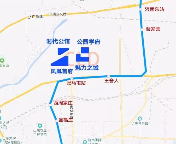 该片区位于地铁3号线张马屯站点附近,区域内包含时代公馆,济南魅力之