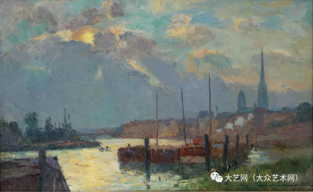 大众艺术网多产的外光派风景画家法国后印象派画家albertmarielebourg