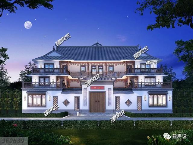 建房说图纸:30款中国风别墅,中式四合院