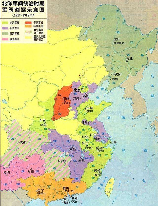 民国军阀混战,其中最强的三大军阀派系,接连统治北洋政府