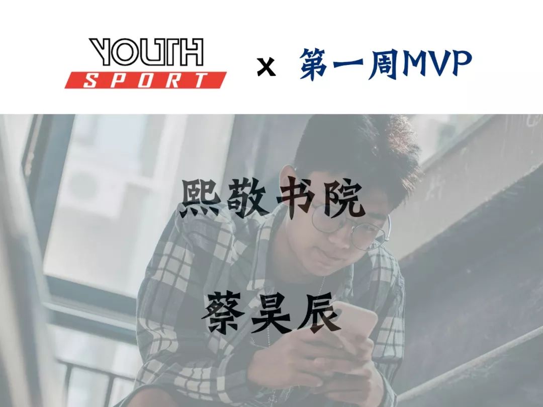 第一周mvp:蔡昊辰 不问前程 落幕无悔