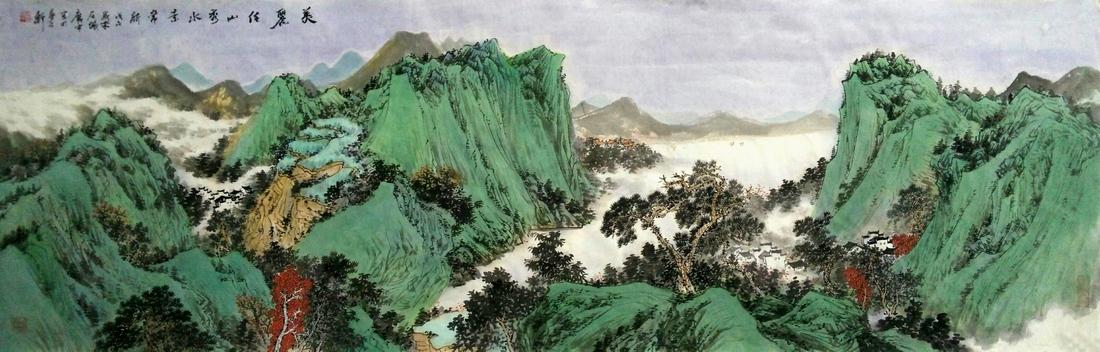 周广中在山水画领域声名鹊起,成为金陵画坛的后起之秀