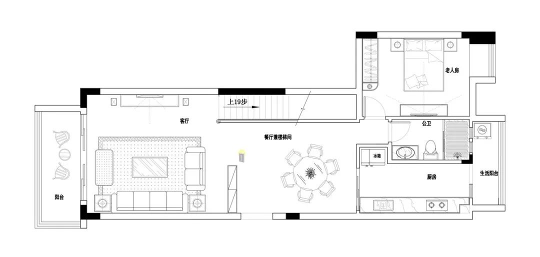 平面图: 俯视图,上帝视角看房间布置的图纸