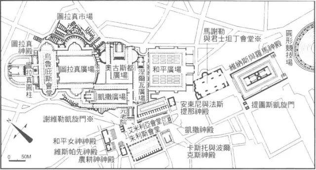 原创罗马帝国的广场群一个代表皇帝功绩的巨大水平放置纪念碑