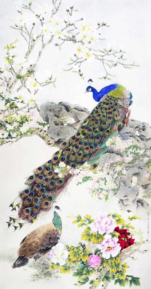 杨若云先生的花鸟画作品所呈现出的寂静和悠远,无论