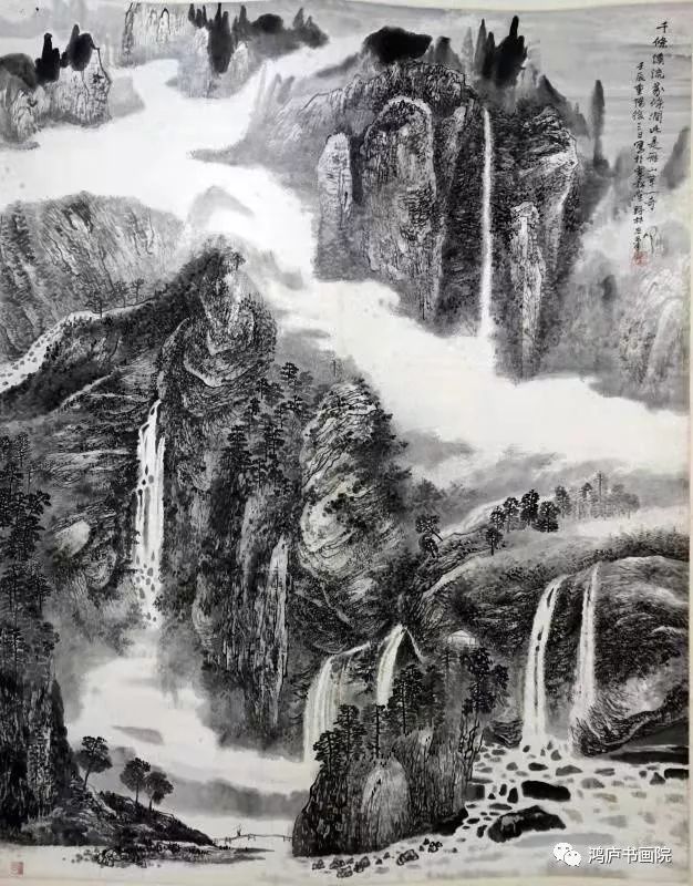 山海协作文化走亲陈野林山水画精品展9月28日在三门县文化馆展厅开展