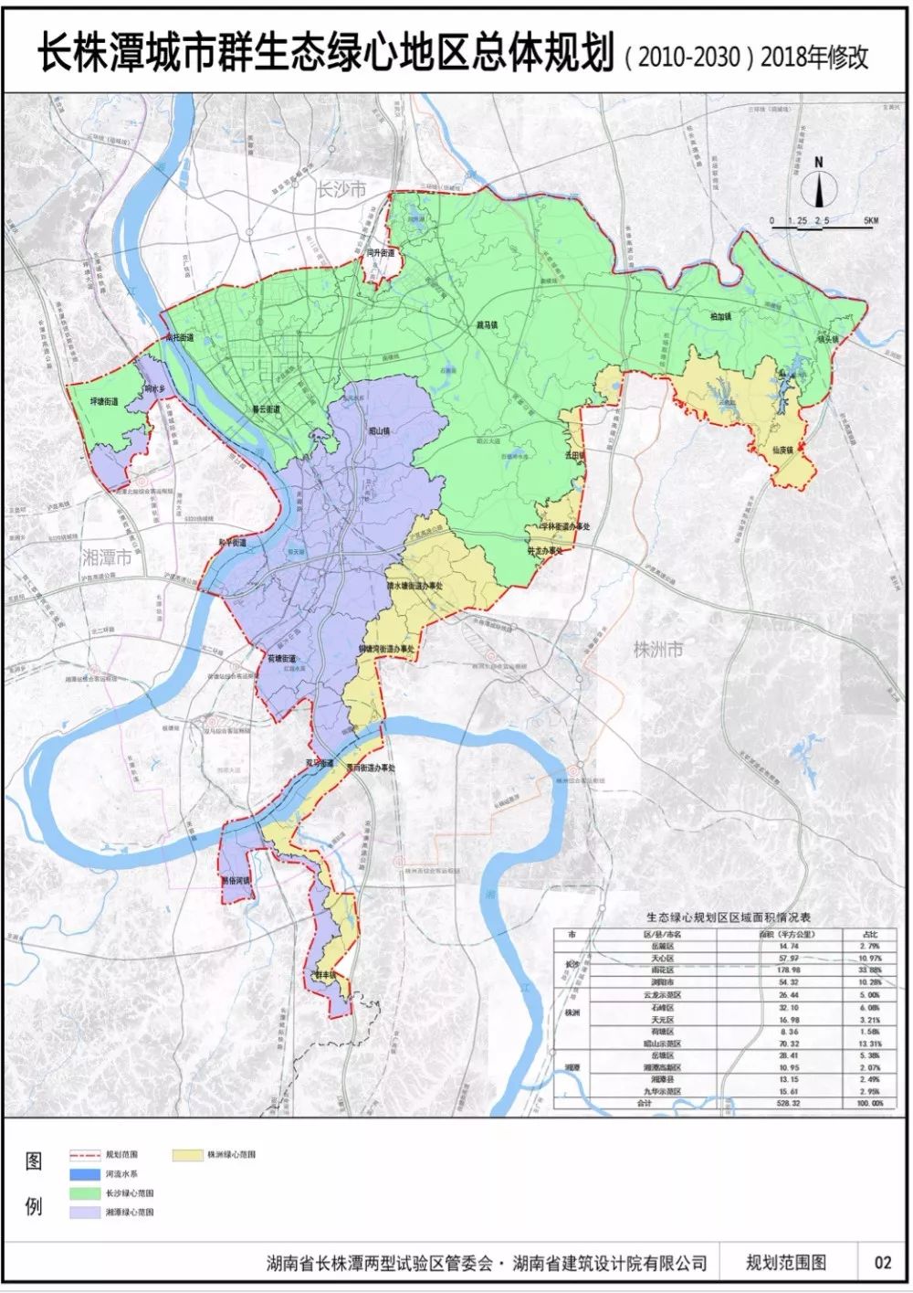 按《总体规划,生态绿心地区位于长沙,株洲和湘潭三市交会地区,北至