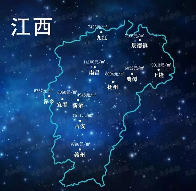 2019年9月全国各省热点城市房价地图!