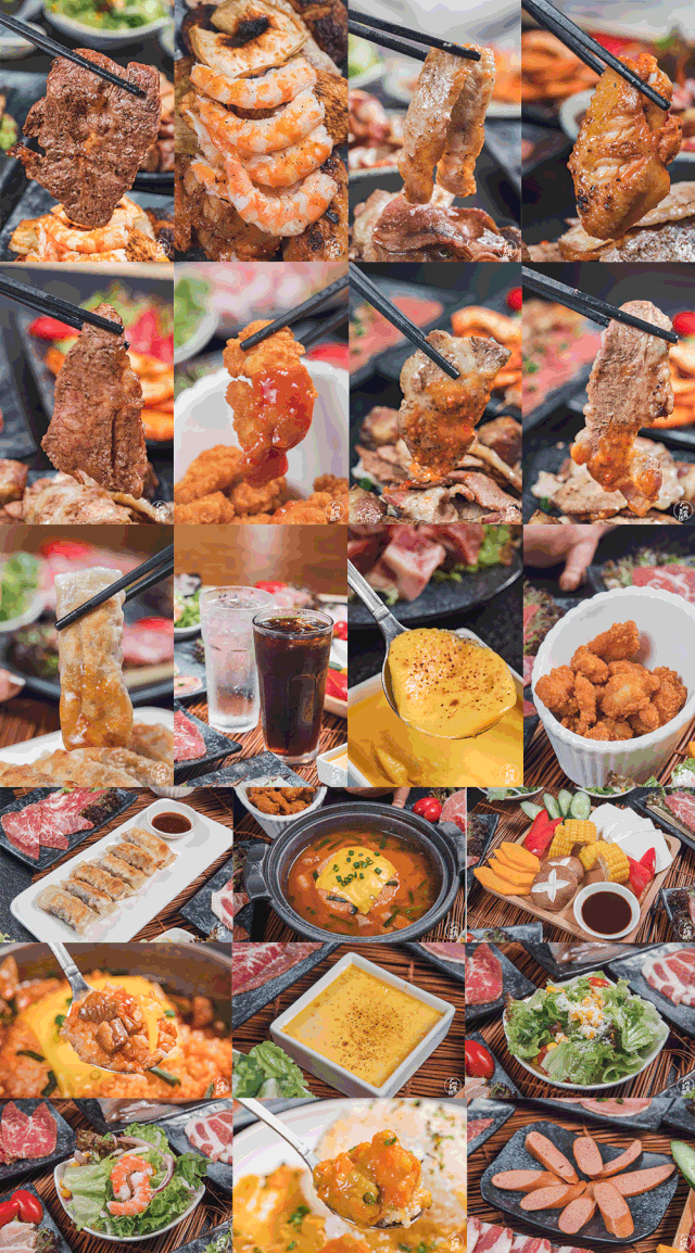 岗顶一家日式烧肉店 50多种肉类 海鲜 还有台湾小吃 甜品 128元!