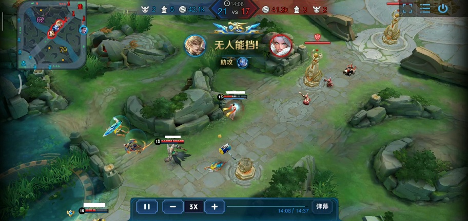 对方打野和辅助,目标不明确,团战走位失误,射手拿下三杀