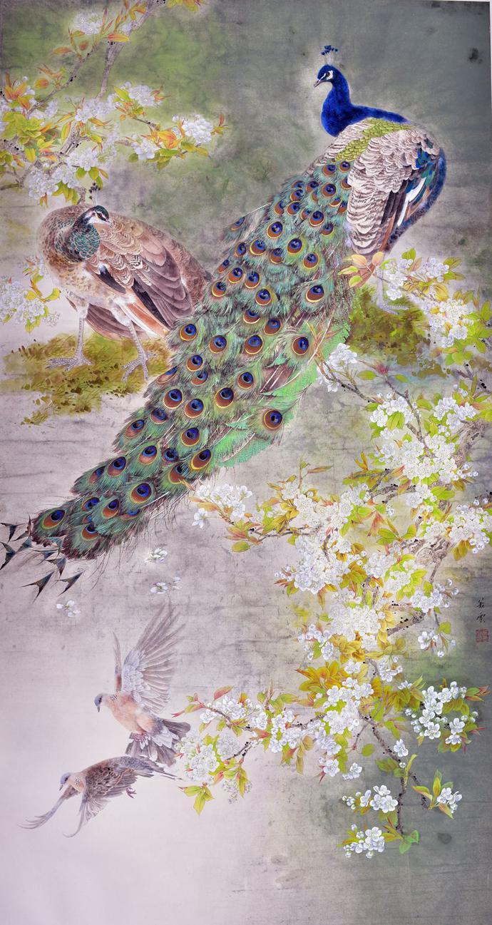 清丽典雅情真境幽画家杨若云工笔花鸟画