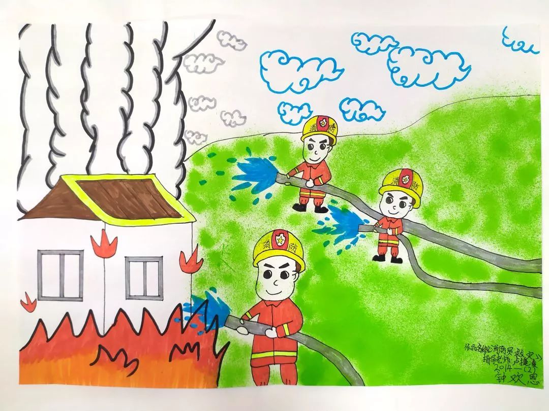 围观丨贵港市第四届小小消防员绘画作品网络投票开始啦