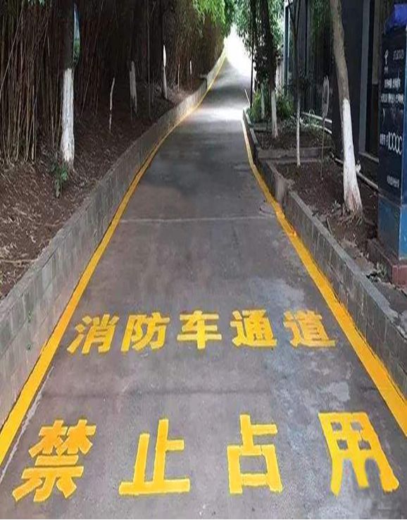 消防车通道路面标识示例(二)