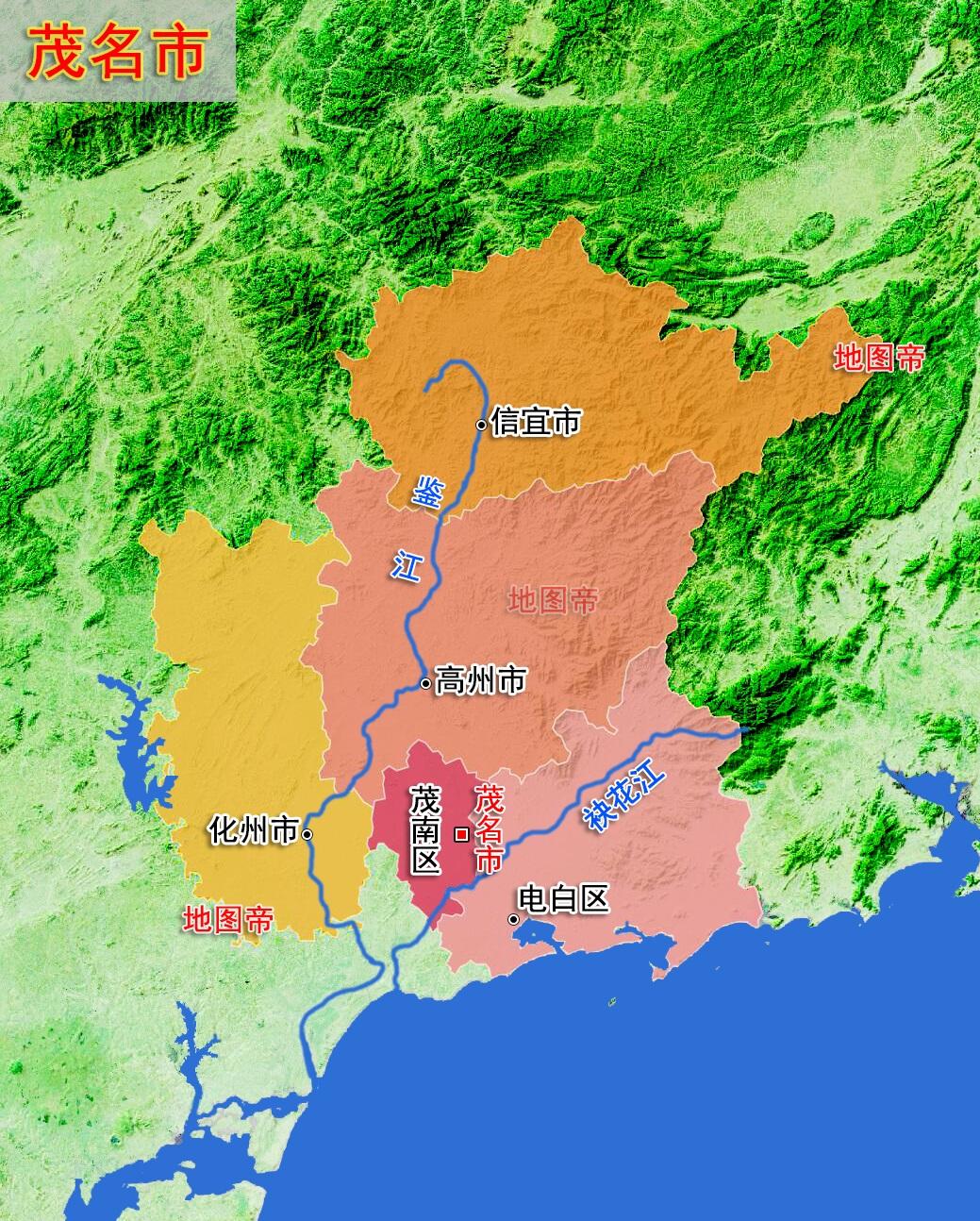 原创22张地形图快速了解广东省各地级市