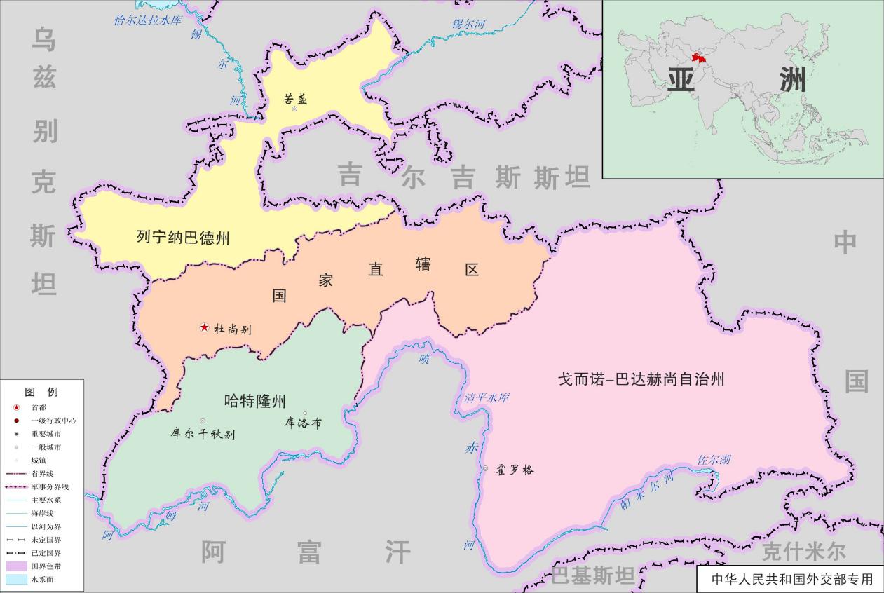 塔吉克斯坦2020年GDP_塔吉克斯坦地图