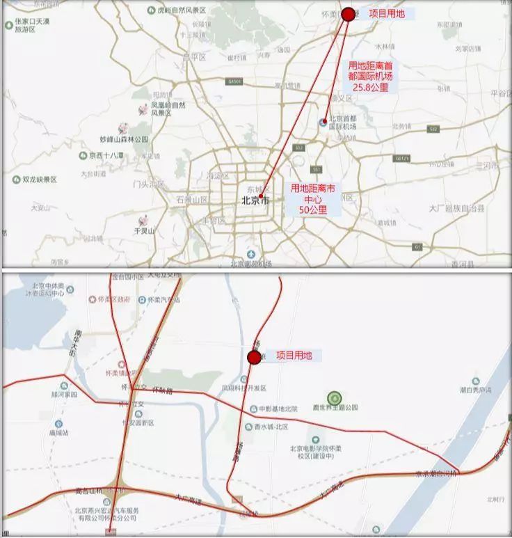 项目用地位于怀柔老城区东侧,京密路以东,属于怀柔新城东部新区07街区