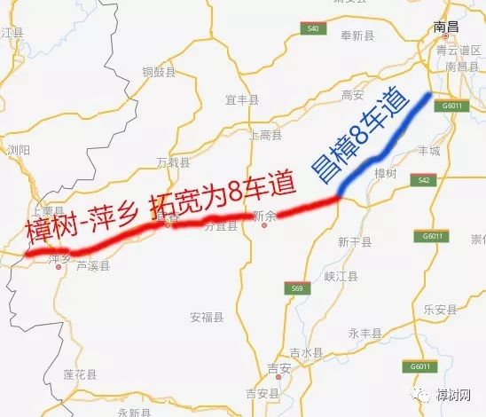 樟树这条高速公路即将拓宽成8车道,这几个乡镇的人会爽歪歪!_昌傅至