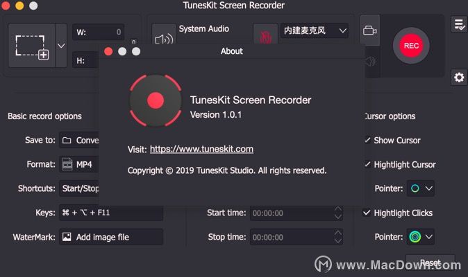 free for mac download TunesKit Screen Recorder 2.4.0.45