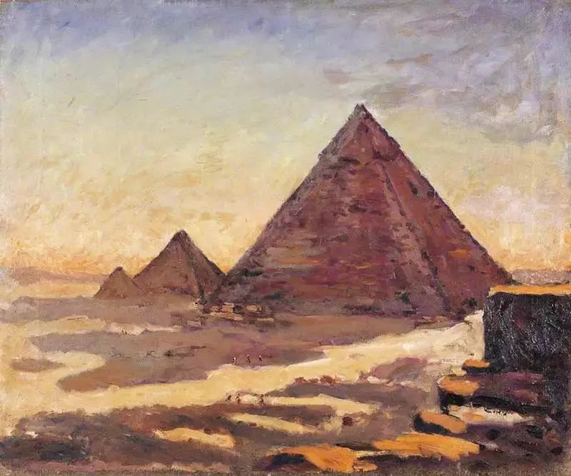 丘吉尔笔下的《金字塔》▲丘吉尔笔下的《查特维尔庄园的美景》