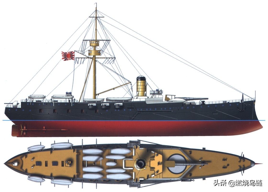白劳易为日本海军对抗定远级铁甲舰而设计的"三景舰"