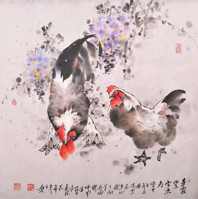 书画名家东南鸡王著名画家吴秉钧作品赏析