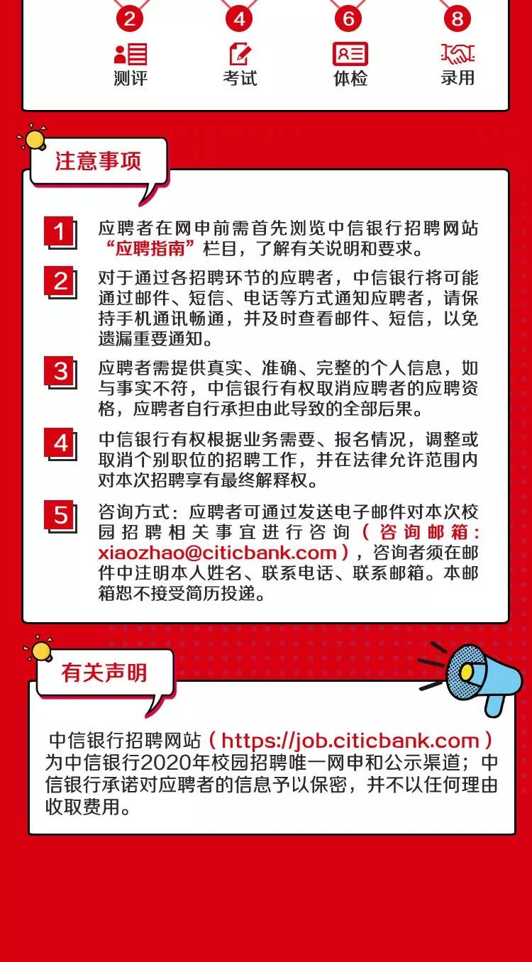 校招 | 中信银行2020年校园招聘