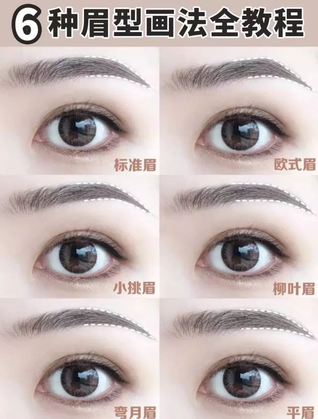 干货篇 学会这6种眉形做一个精致的女孩 眉毛