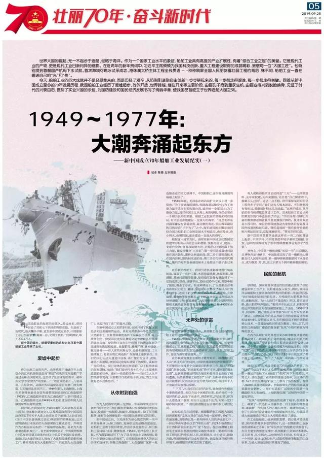 《中国船舶报》推出国庆特刊,深情讲述70