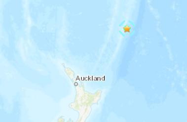 新西兰东北部海域发生6.0级地震震源深度35千米