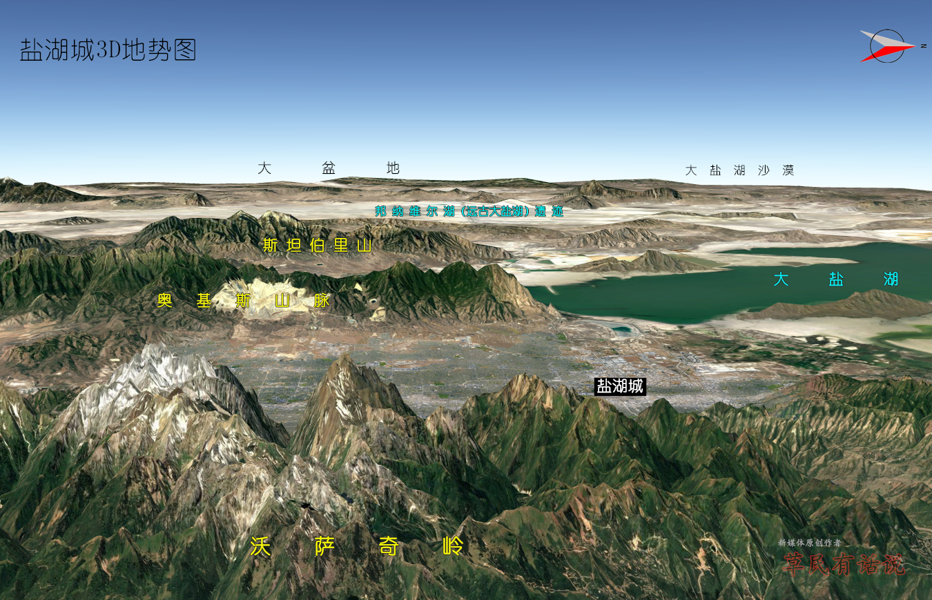 高清3d地势图:中国西部5大城市vs美国西部5大城市