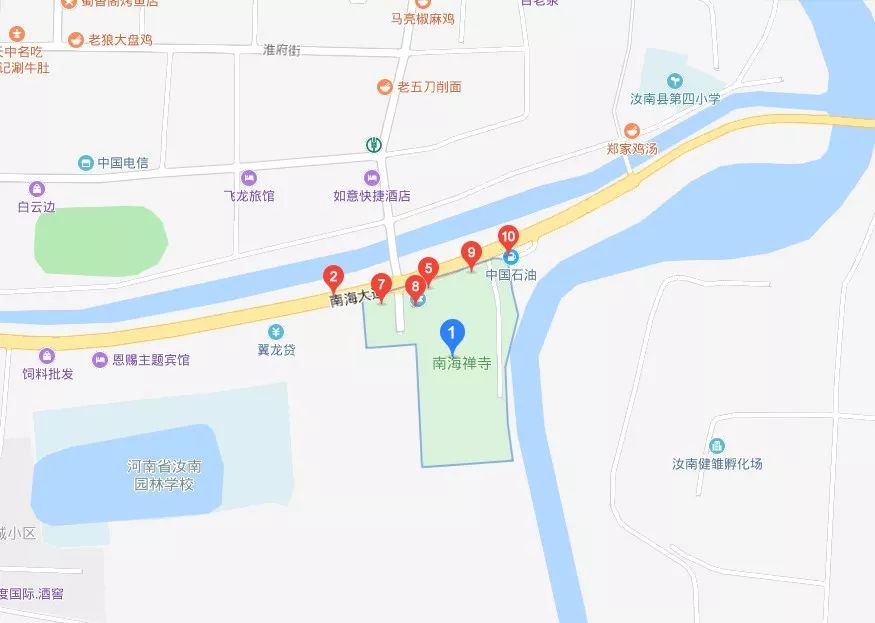 (百度南海禅寺,既可以导航入寺)