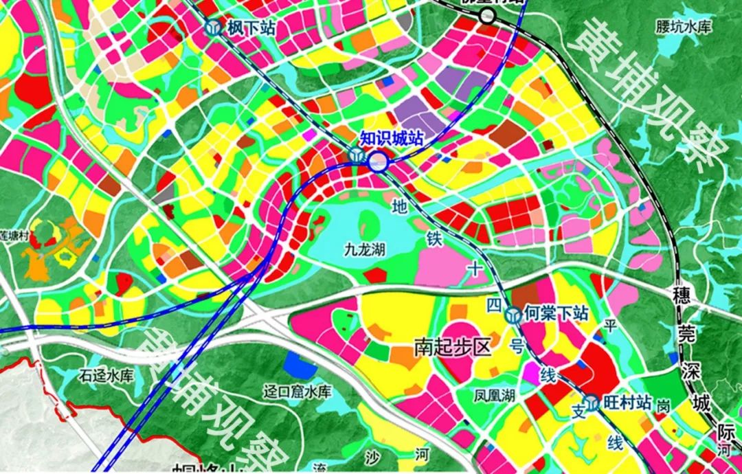 知识城九龙湖周边规划示意图历经9年的开发建设,在中新广州知识城