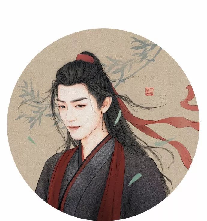 古风精致的美 陈情令中,肖战魏无羡,王一博蓝忘机 一笔一画勾勒