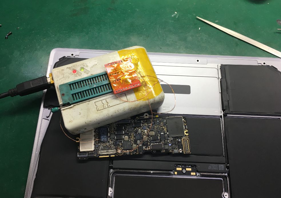 苹果笔记本开机输入不了密码,免拆BIOS飞线解