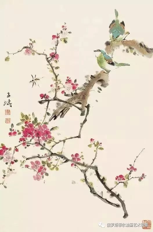 中国額 中国軸 王雪涛在銘 花鸟絵 近現代 中國古美術 近代著名画家王雪涛作品真迹图赏_cm_纸本_立轴