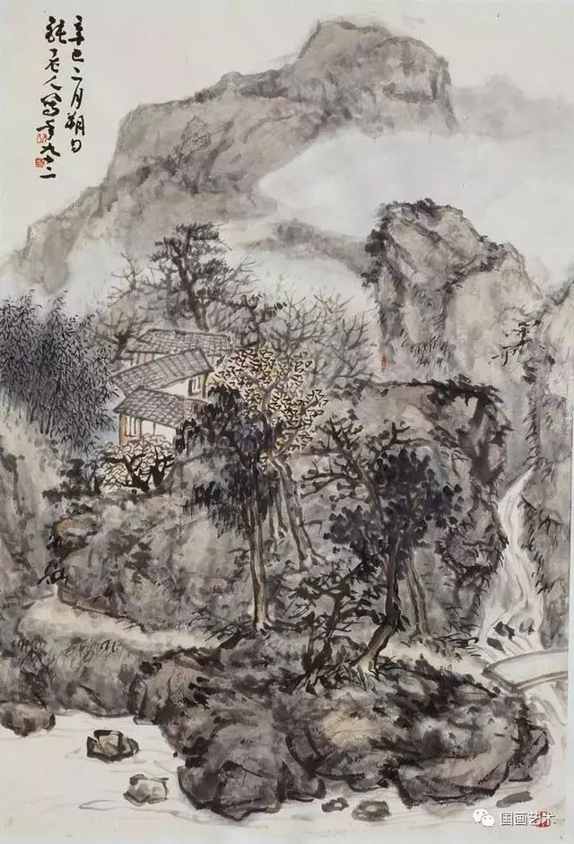 尤无曲山水作品欣赏