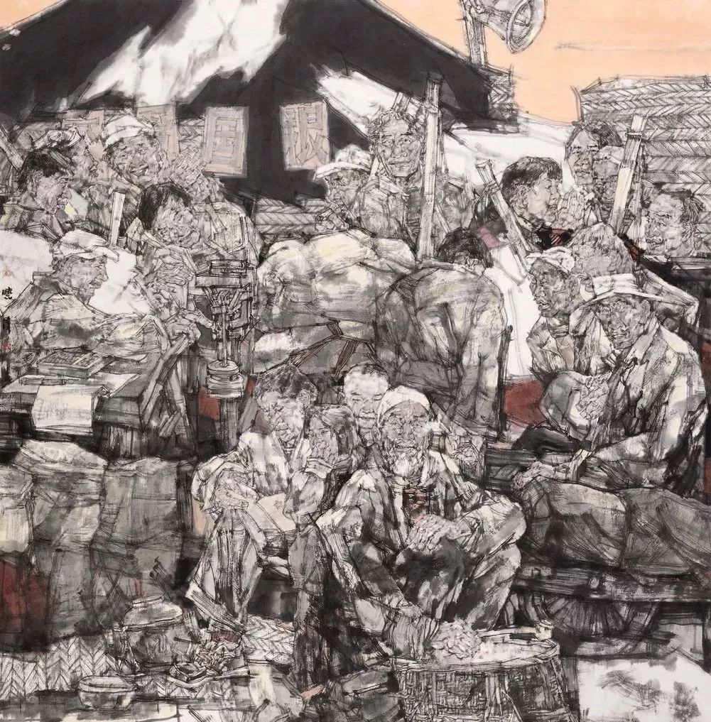 国家记忆·公粮 曹晓凌 240cm×200cm 中国画江山·阅 车敏 190cm