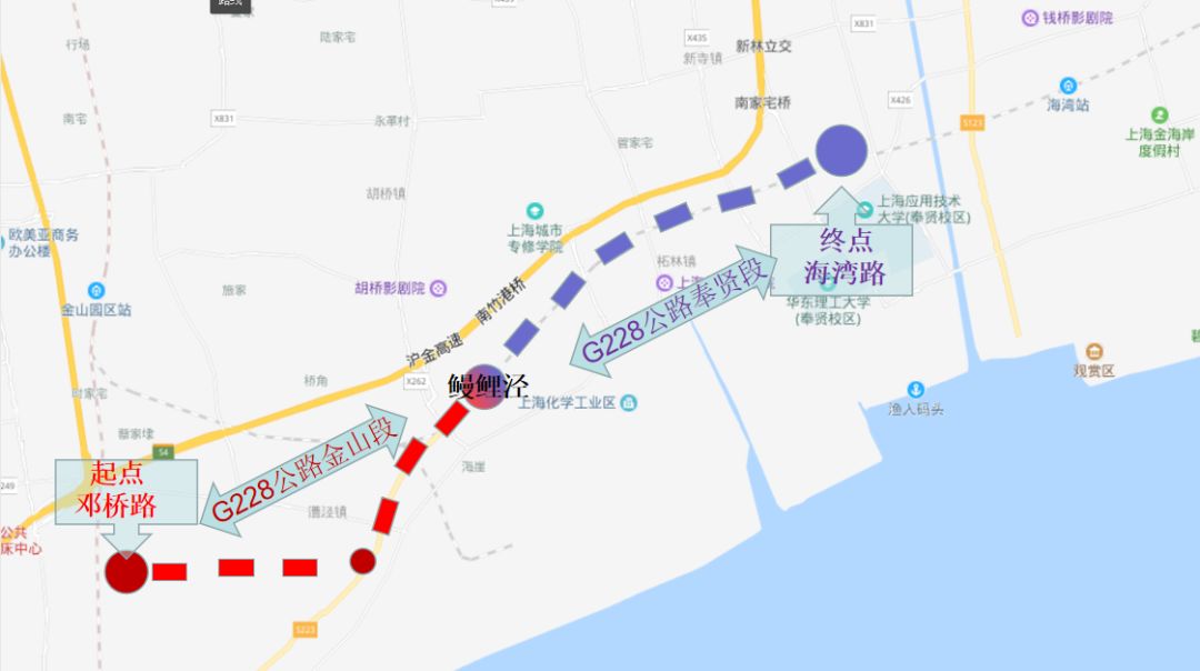 g228公路今早通车!金山,奉贤市民出行将更便利_海湾路